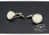 SILVER CUFFLINKS WITH NATURAL IVORY