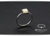 SILVER RING WITH NATURAL IVORY INLAY