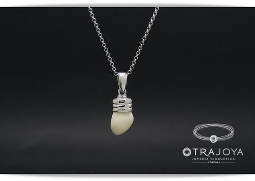 SILVER PENDANT WITH DEER TOOTH